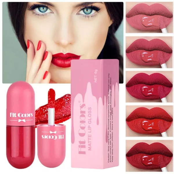 5Colors Lipstick Matte Velvet Liquid Lipstick Durable & Waterproof Beauty Makeup